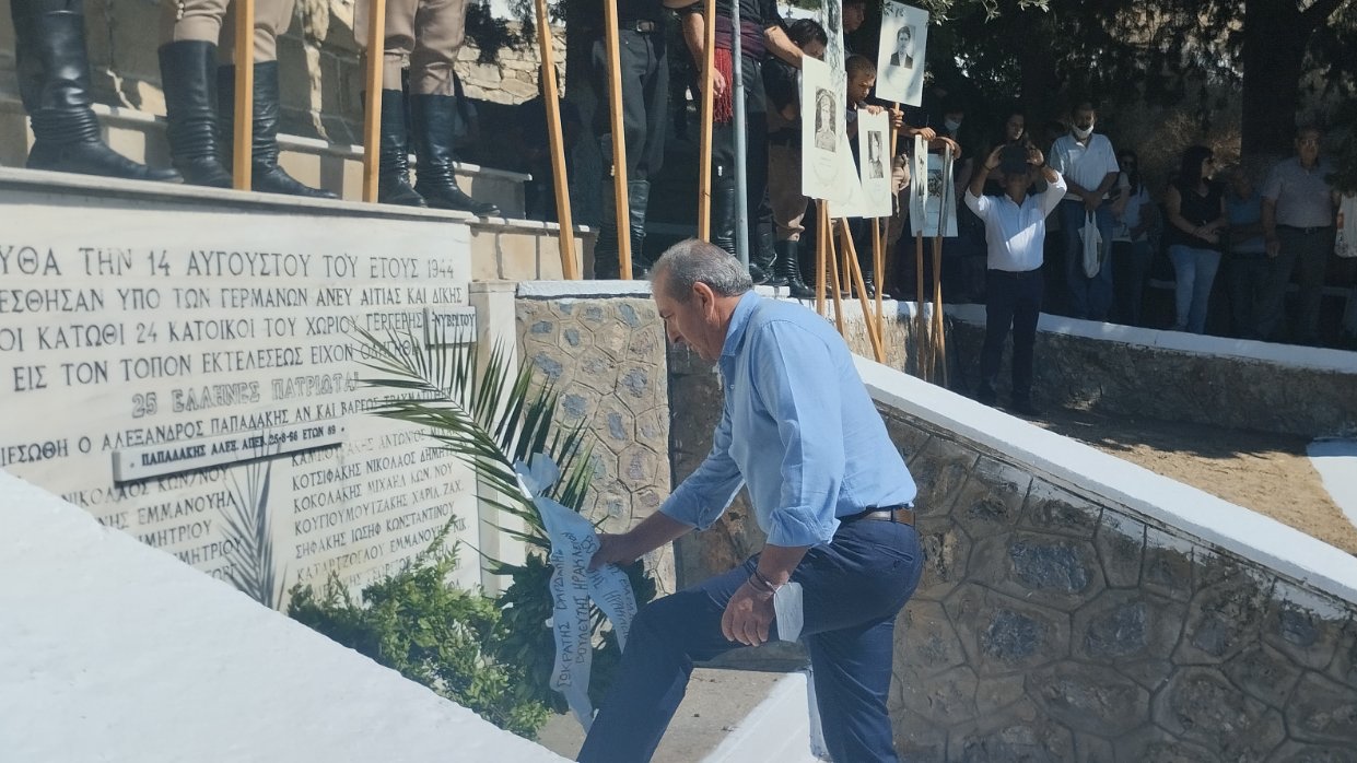 Οι βουλευτές Ηρακλείου του ΣΥΡΙΖΑ – Προοδευτική Συμμαχία στο μνημόσυνο των 25 εκτελεσθέντων της Γέργερης και της Νύβριτου