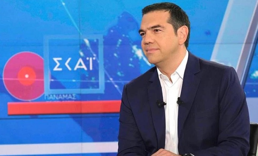  Συνέντευξη του προέδρου του ΣΥΡΙΖΑ-Προοδευτική Συμμαχία, Αλέξη Τσίπρα στο κεντρικό δελτίο ειδήσεων της τηλεόρασης του ΣΚΑΪ