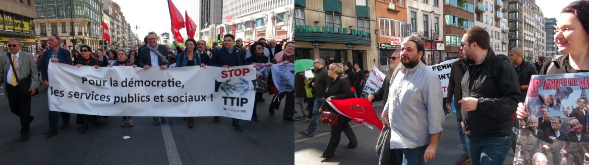 [Βίντεο] Πορεία ενάντια στην TTIP στις Βρυξέλλες  - Από πλευράς ΣΥΡΙΖΑ συμμετείχαν μεταξύ άλλων ο Γραμματέας του κόμματος Τάσος Κορωνάκης και το μέλος της Πολιτικής Γραμματείας Γιάννης Μπουρνούς