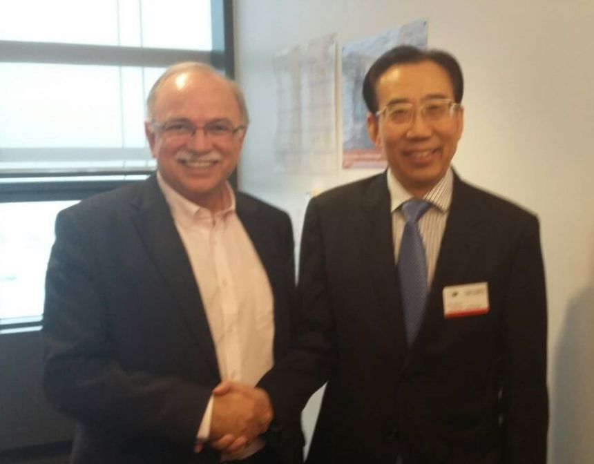 Συνάντηση του Δημ. Παπαδημούλη με τον Προέδρο του Λαϊκού Ινστιτούτου Διεθνών Σχέσεων της Κίνας, Πρέσβη Χάιλονγκ Βου, στο Στρασβούργο