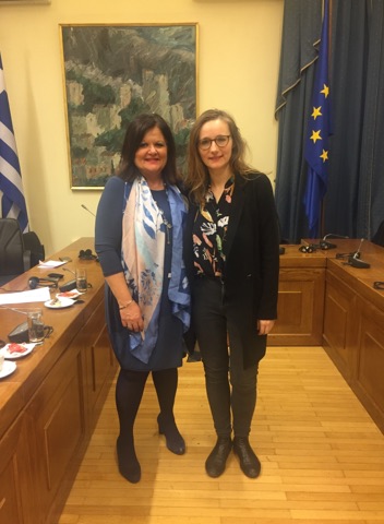 Συνάντηση της Χαράς Καφαντάρη με την Γερμανίδα Βουλευτή των Πρασίνων Lisa Badum