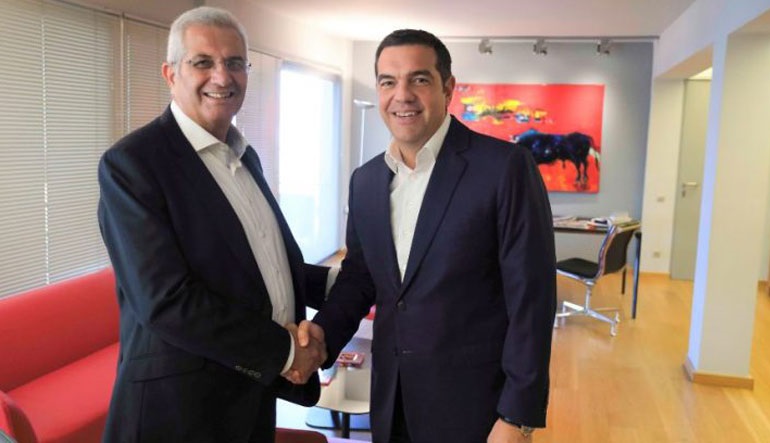 Συνάντηση του Προέδρου του ΣΥΡΙΖΑ - Προοδευτική Συμμαχία, Αλέξη Τσίπρα με τον Γ.Γ. του ΑΚΕΛ, Άντρο Κυπριανού