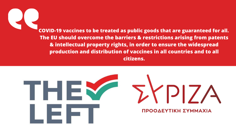 38 MEPs request from the Heads of the EU Institutions vaccines to be treated as public goods