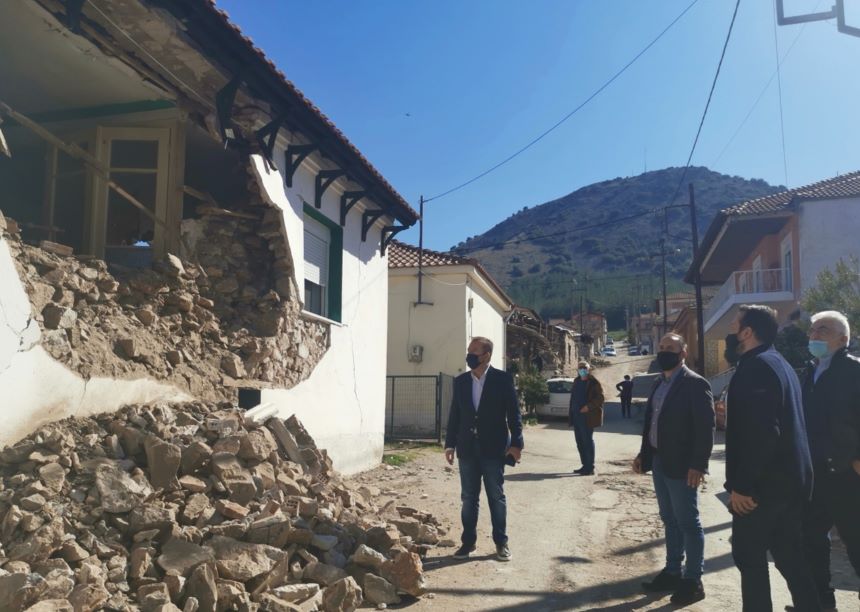 Περιοδεία κλιμακίου ΣΥΡΙΖΑ-Προοδευτική Συμμαχία στις πληγείσες από τον σεισμό περιοχές του νομού Λάρισας