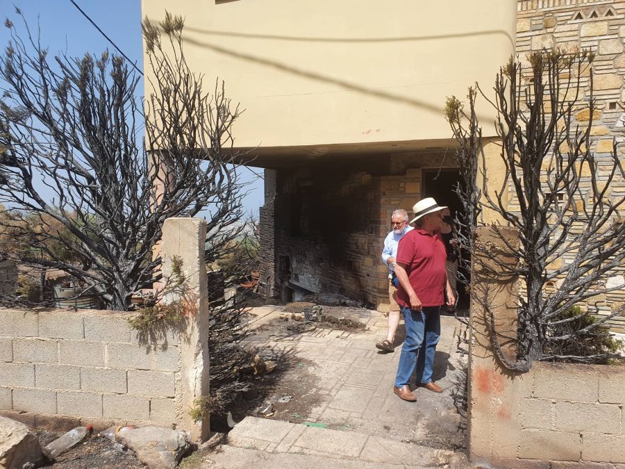 Περιοδεία του Κ. Μάρκου στις περιοχές Σούλι, Ελεκίστρα Αχαΐας τις οποίες έπληξε η πρόσφατη καταστροφική πυρκαγιά