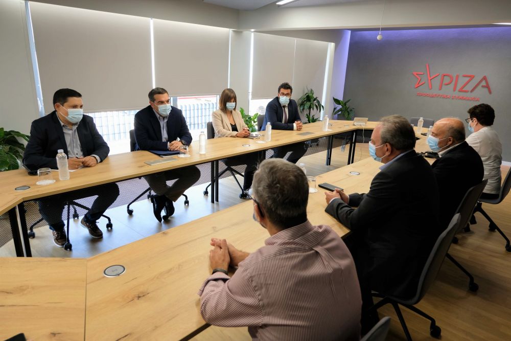 Συνάντηση του Προέδρου του ΣΥΡΙΖΑ-Προοδευτική Συμμαχία, Αλέξη Τσίπρα με τον Γ.Γ. του ΑΚΕΛ Στέφανο Στεφάνου