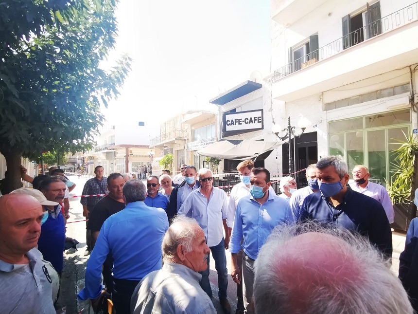 Επίσκεψη από κλιμάκιο Βουλευτών του ΣΥΡΙΖΑ-Προοδευτική Συμμαχία στις σεισμόπληκτες περιοχές του Αρκαλοχωρίου - Δηλώσεις  Παππά - Ζαχαριάδη