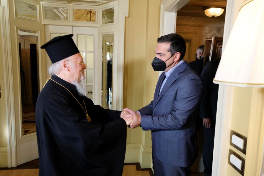 Ο Πρόεδρος του ΣΥΡΙΖΑ Προοδευτική Συμμαχία, Αλέξης Τσίπρας, είχε συνάντηση με τον Οικουμενικό Πατριάρχη κ.κ. Βαρθολομαίο