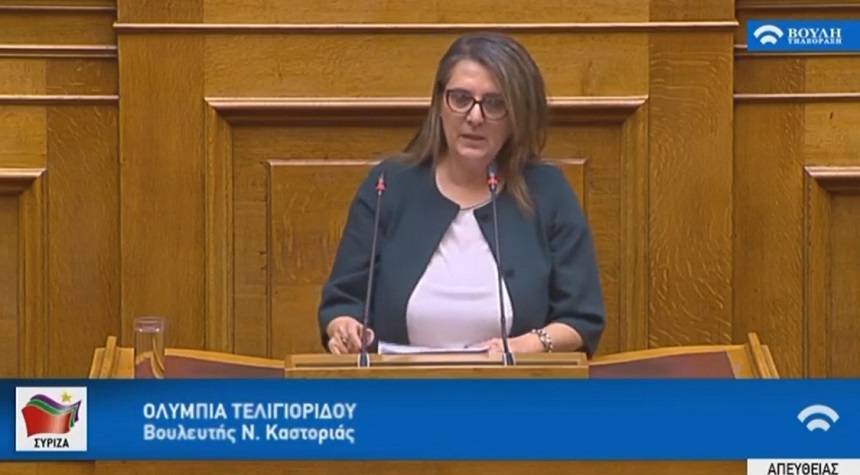 Ο. Τελιγιορίδου στη Βουλή: Το ανεπαρκές Εθνικό Στρατηγικό Σχέδιο της ΝΔ για τη νέα ΚΑΠ οδηγεί τους Έλληνες αγρότες σε αδιέξοδο