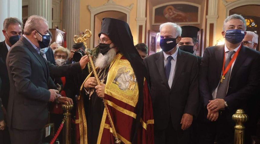 Στην τελετή ενθρόνισης του Αρχιεπισκόπου Κρήτης ο Σωκράτης Βαρδάκης