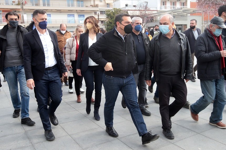 Περιοδεία του Αλέξη Τσίπρα στη Θεσσαλονίκη - Επίσκεψη στην κεντρική αγορά της Καλαμαριάς