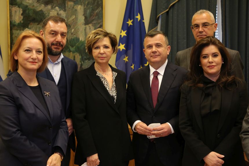 Συνάντηση της Όλγας Γεροβασίλη, Γραμματέα της Κοινοβουλευτικής Ομάδας του ΣΥΡΙΖΑ-Προοδευτική Συμμαχία και Βουλευτή Άρτας με Αλβανική Κοινοβουλευτική Αντιπροσωπεία στην Βουλή