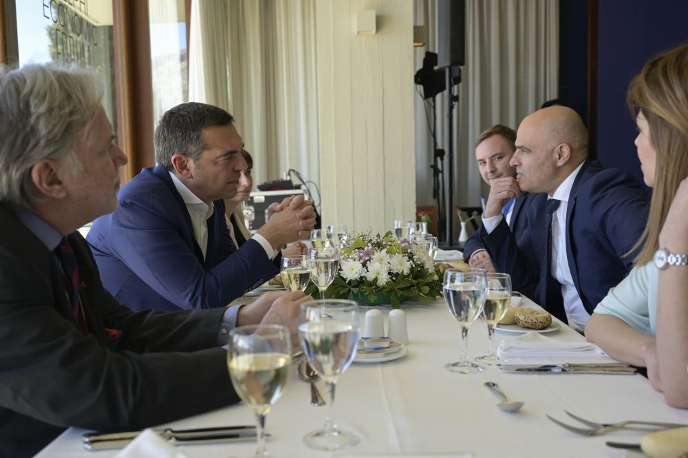Συνάντηση του Προέδρου του ΣΥΡΙΖΑ-Προοδευτική Συμμαχία, Αλέξη Τσίπρα με τον Πρωθυπουργό της Βόρειας Μακεδονίας, Ντίμιταρ Κοβατσέφσκι