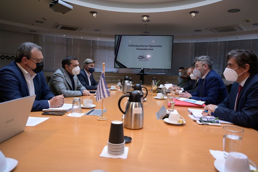 Συνάντηση του Προέδρου του ΣΥΡΙΖΑ-Προοδευτική Συμμαχία με τον πρόεδρο της ΡΑΕ Θανάση Δαγούμα και το Διοικητικό Συμβούλιο