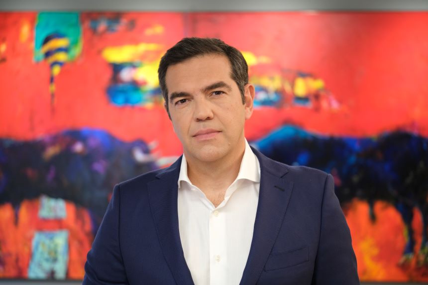 Ο πρόεδρος του ΣΥΡΙΖΑ - Προοδευτική Συμμαχία, Αλέξης Τσίπρας, στην τηλεόραση του Kontra