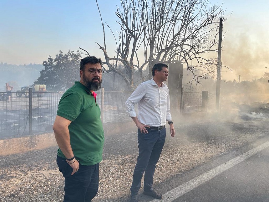 Κλιμάκιο του ΣΥΡΙΖΑ- Προοδευτική Συμμαχία στις πληγείσες από την πυρκαγιά περιοχές στην Ηλεία 