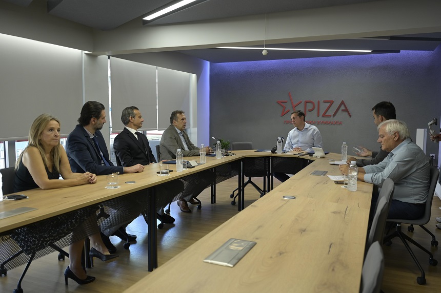 Συναντήσεις του Αλέξη Τσίπρα με το προεδρείο της Εθνικής Συνομοσπονδίας Εμπορίου και Επιχειρηματικότητας και της ΓΣΕΒΕΕ