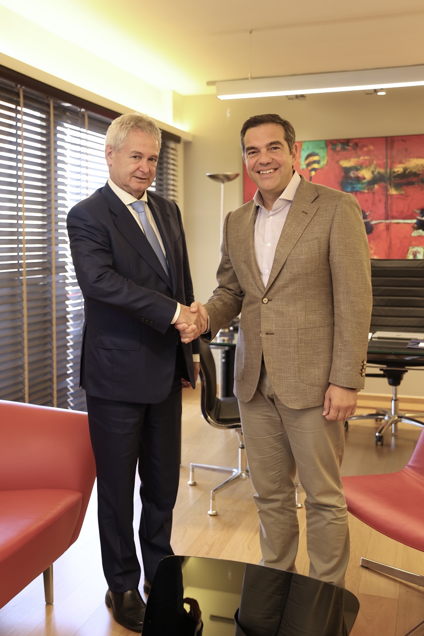 Συνάντηση του Προέδρου του ΣΥΡΙΖΑ-Προοδευτική Συμμαχία, Αλέξη Τσίπρα, με τον υποψήφιο για τις Προεδρικές εκλογές στην Κυπριακή Δημοκρατία, Ανδρέα Μαυρογιάννη