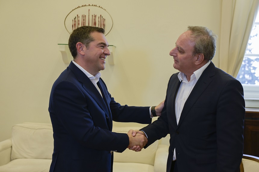 Συνάντηση του Προέδρου του ΣΥΡΙΖΑ-Προοδευτική Συμμαχία, Αλέξη Τσίπρα, με τον Γενικό Γραμματέα του ΑΚΕΛ, Στέφανο Στεφάνου