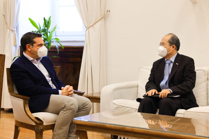 Συνάντηση του Προέδρου του ΣΥΡΙΖΑ -ΠΣ με τον Πρέσβη της Κίνας, Σιάο Τζουντσένγκ