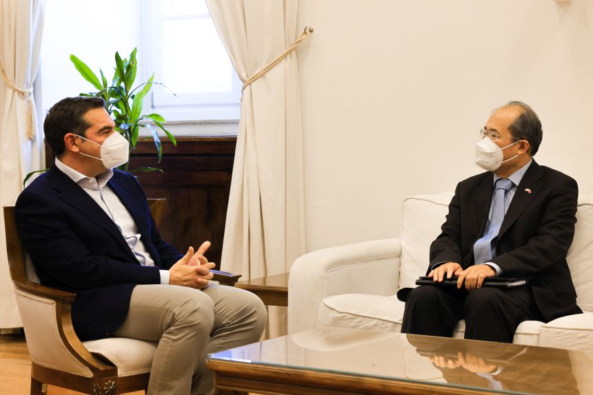 Συνάντηση του Προέδρου του ΣΥΡΙΖΑ -ΠΣ με τον Πρέσβη της Κίνας, Σιάο Τζουντσένγκ