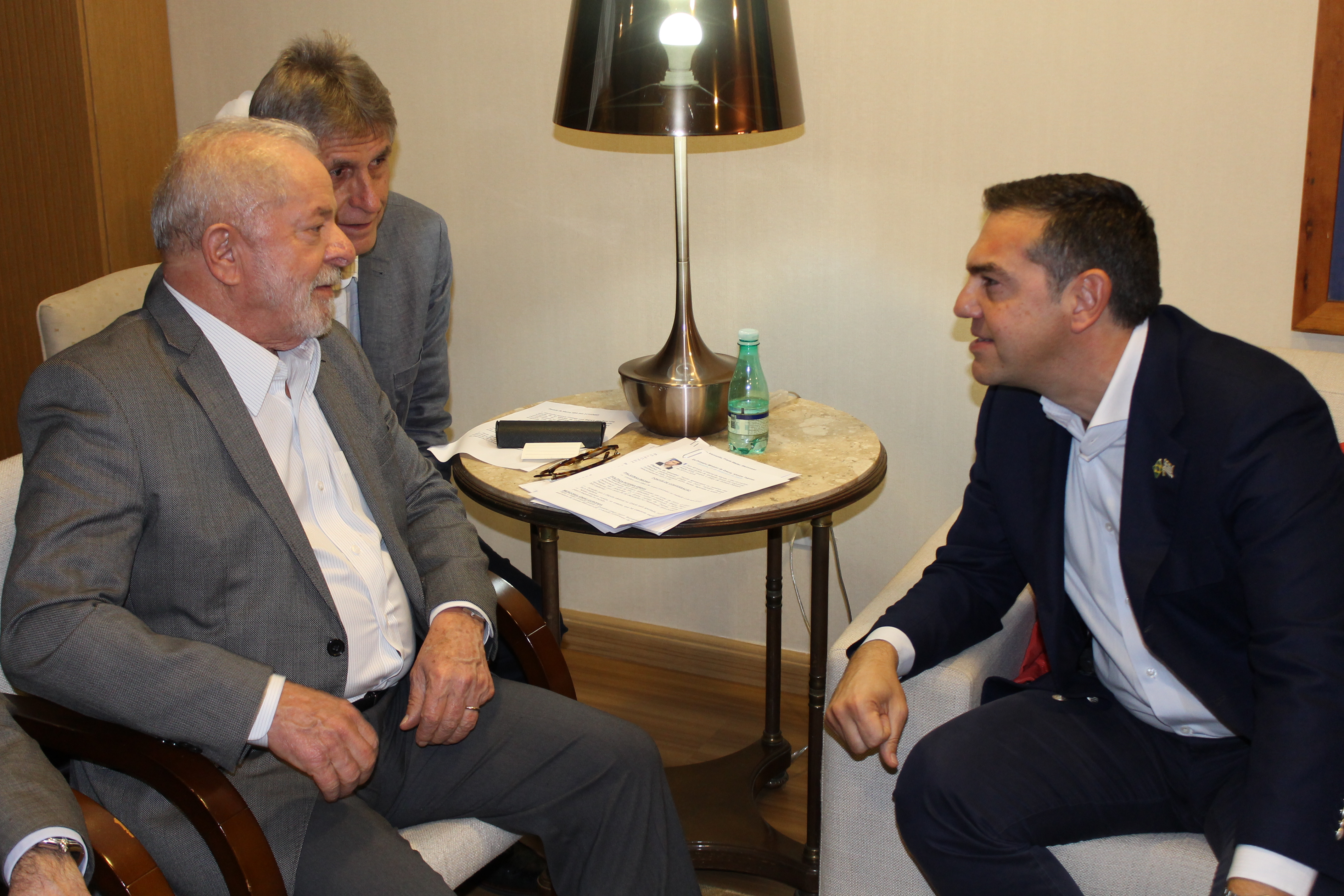 Συνάντηση του Προέδρου του ΣΥΡΙΖΑ-ΠΣ, Αλέξη Τσίπρα με τον νέο Πρόεδρο της Βραζιλίας, Λουίς Ινάσιο Λούλα