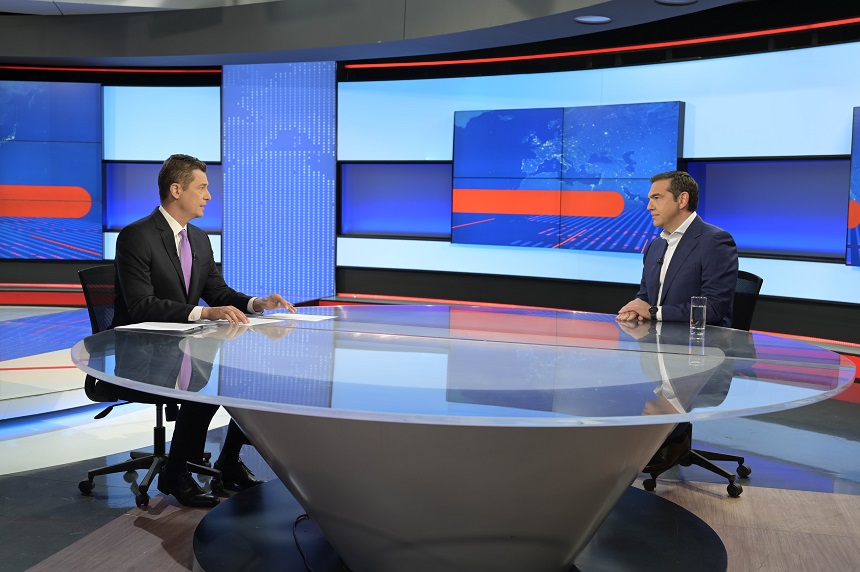 Συνέντευξη του προέδρου του ΣΥΡΙΖΑ-Προοδευτική Συμμαχία Αλέξη Τσίπρα στην τηλεόραση του Alpha