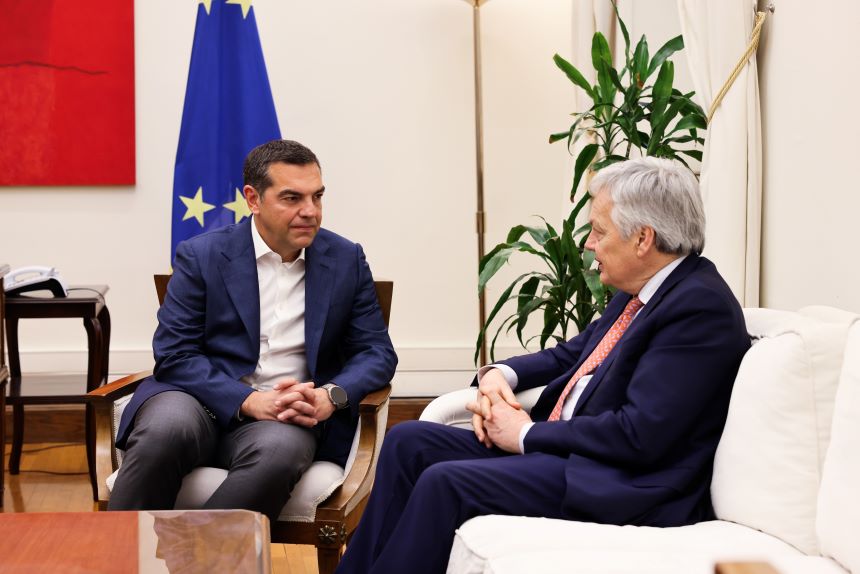 Συνάντηση του Προέδρου του ΣΥΡΙΖΑ-ΠΣ, Αλέξη Τσίπρα με τον Επίτροπο της ΕΕ αρμόδιο για θέματα Δικαιοσύνης, Ντιντιέ Ρέιντερς
