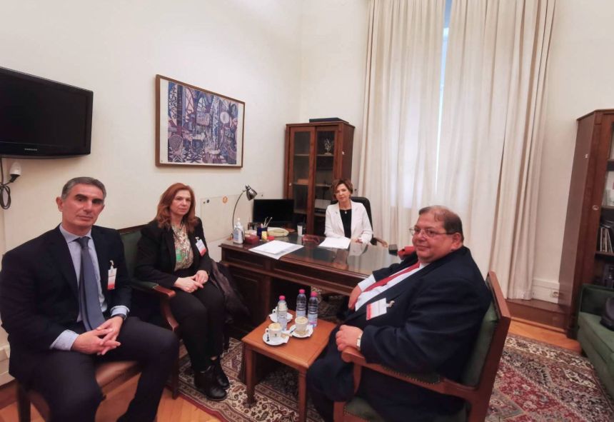 Η Όλγα Γεροβασίλη συναντήθηκε με την τριμελή Γραμματεία των Τμημάτων Γεωπονικής κατεύθυνσης που ιδρύθηκαν στα Ελληνικά Πανεπιστήμια το 2018-19
