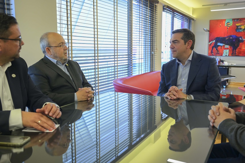 Συνάντηση του Προέδρου του ΣΥΡΙΖΑ-Προοδευτική Συμμαχία, Αλέξη Τσίπρα, με τον Δήμαρχο Αμμοχώστου, Σίμο Ιωάννου