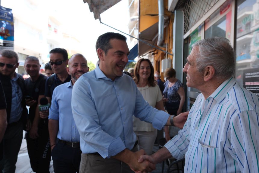 Περιοδεία του Προέδρου του ΣΥΡΙΖΑ-Προοδευτική Συμμαχία στην αγορά του Βόλου