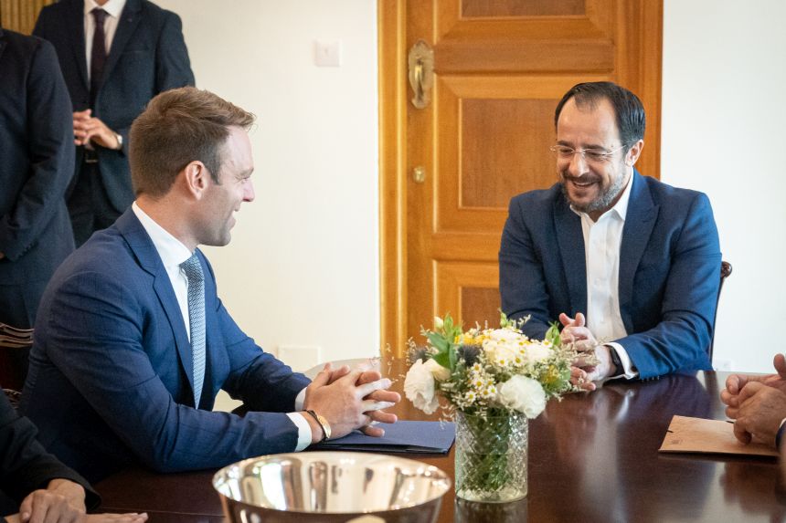 Συνάντηση με τον Πρόεδρο της Κυπριακής Δημοκρατίας, Νίκο Χριστοδουλίδη, στο Προεδρικό Μέγαρο