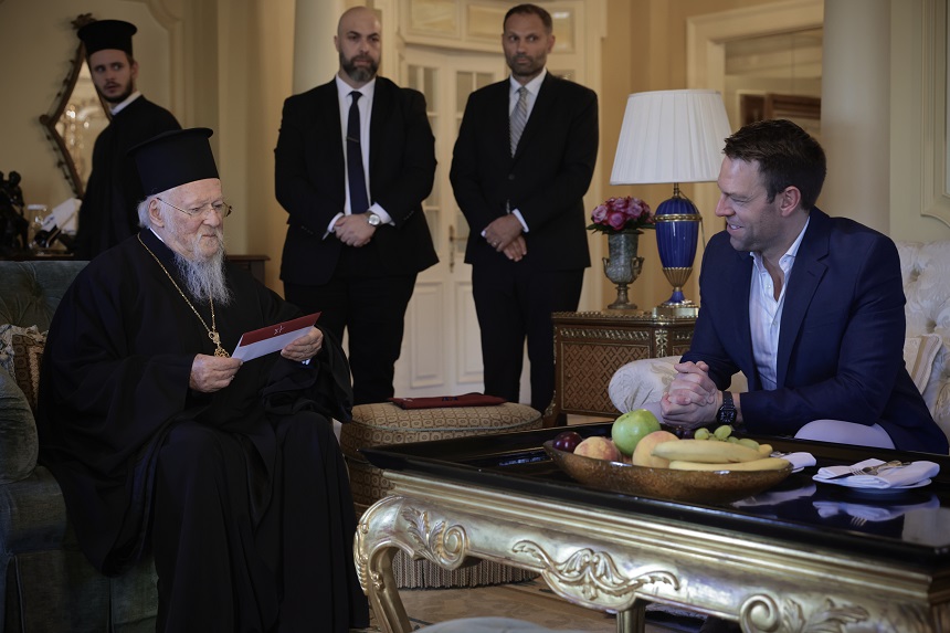  Συνάντηση του Προέδρου του ΣΥΡΙΖΑ-Προοδευτική Συμμαχία, Στέφανου Κασσελάκη, με τον Οικουμενικό Πατριάρχη, κ.κ. Βαρθολομαίο