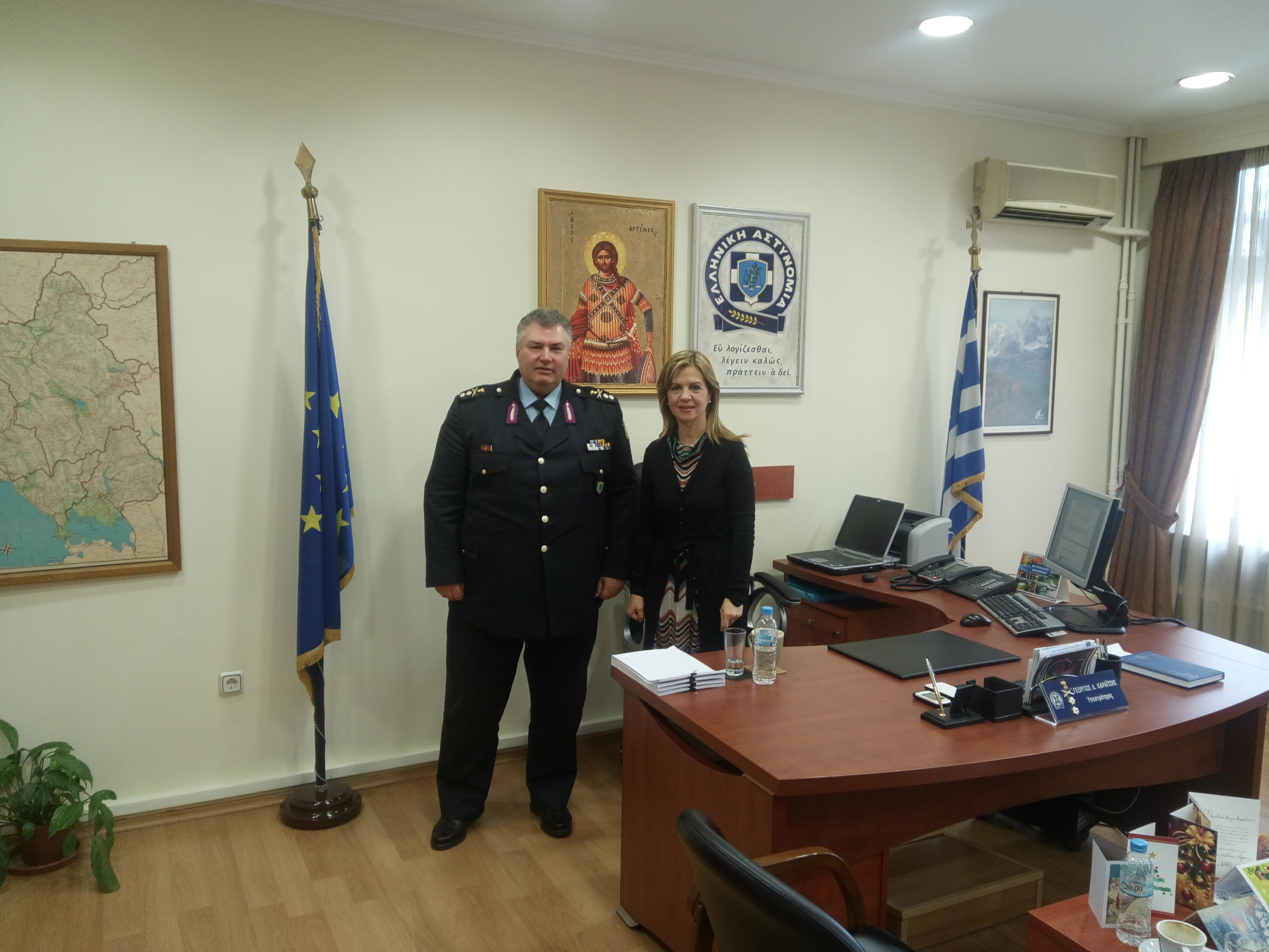 Συνάντηση Μερόπης Τζούφη με τον Υποστράτηγο Γεώργιο Καραΐτση, Γενικό Περιφερειακό Αστυνομικό Διευθυντή Ηπείρου