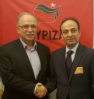 Συνάντηση του Δημήτρη Παπαδημούλη με τον­ Osman Baydemir, Αντιπρόεδρο του HDP