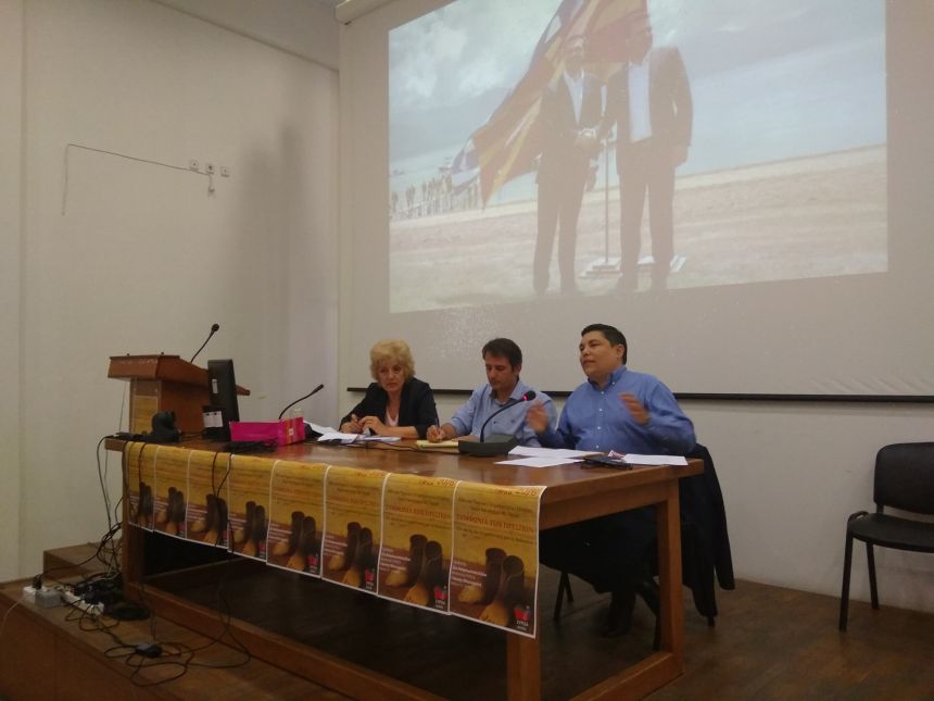 Από την εκδήλωση του ΣΥΡΙΖΑ Αχαΐας με ομιλητές την Σία Αναγνωστοπούλου και τον Γιάννη Μπουρνού με θέμα: Συμφωνία των Πρεσπών - Τα οφέλη και οι προοπτικές για τα Βαλκάνια