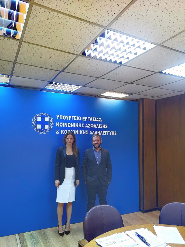 Συνάντηση του Αλέξανδρου Μεϊκόπουλου με την Υπουργό Εργασίας Έφη Αχτσιόγλου