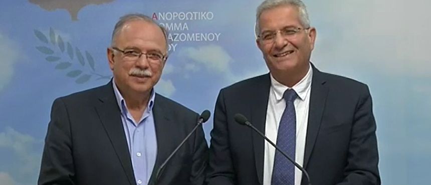 Συνάντηση του Δ. Παπαδημούλη με τον Γενικό Γραμματέα του ΑΚΕΛ Ά. Κυπριανού στη Λευκωσία - βίντεο