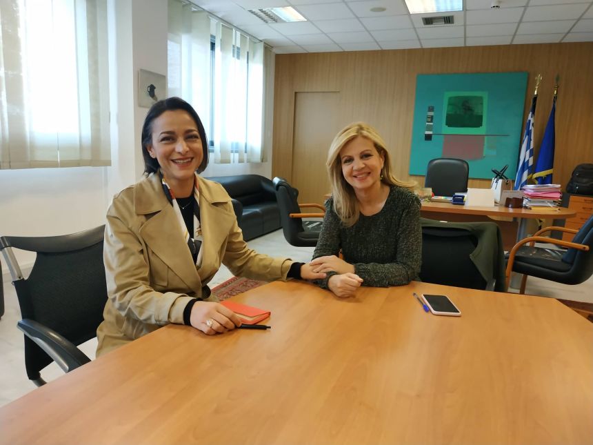 Συνάντηση της Όλγας Νάσση με την υφυπουργό Παιδείας, Μερόπη Τζούφη 