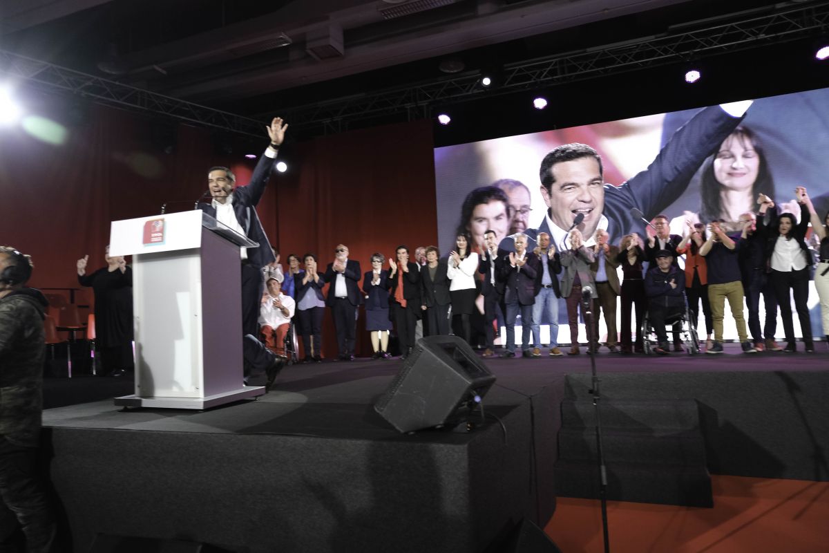 Στην παρουσίαση του ευρωψηφοδελτίου του ΣΥΡΙΖΑ-Προοδευτική Συμμαχία στο Στάδιο Ειρήνης και Φιλίας