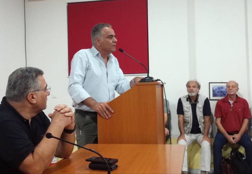 Από την εκδήλωση της Ν.Ε.Β.Α. του ΣΥΡΙΖΑ με κεντρικό ομιλητή τον Πάνο Σκουρλέτη