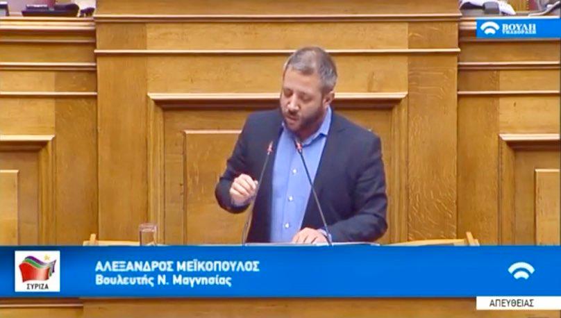 Αλ. Μεϊκόπουλος: Νομοσχέδιο «Συνεταιρισμοί σε τιμή ευκαιρίας» - βίντεο