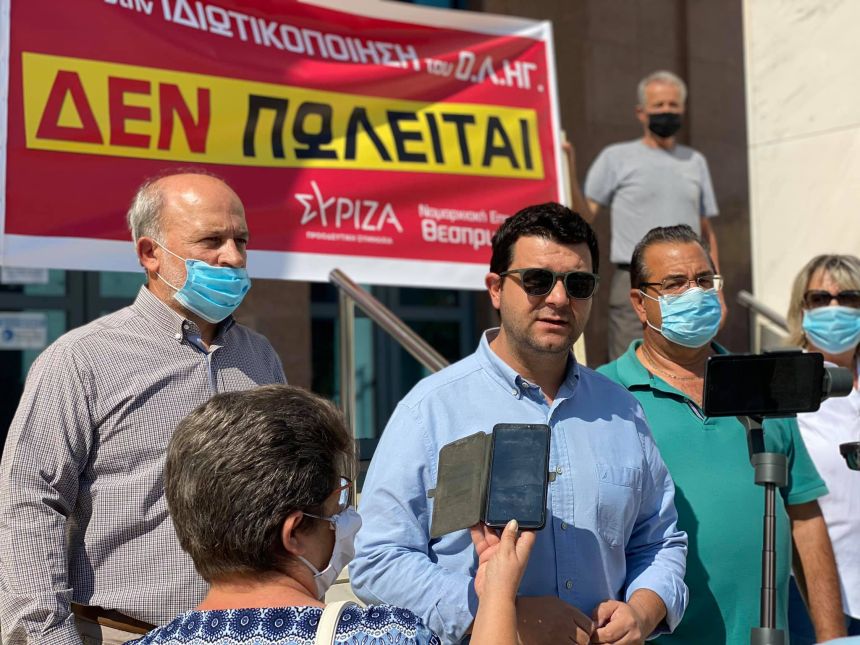 Παράσταση διαμαρτυρίας της Ν.Ε. ΣΥΡΙΖΑ-Π.Σ. Θεσπρωτίας ενάντια στο ξεπούλημα του λιμανιού της Ηγουμενίτσας – Δήλωση Μ. Κάτση