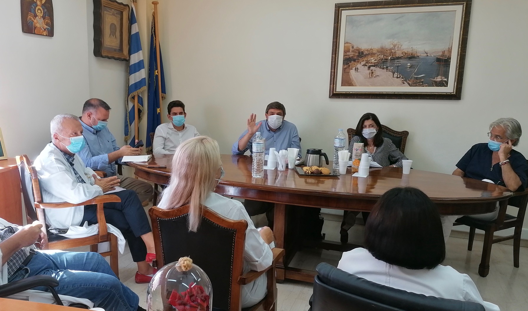 Επίσκεψη κλιμακίου του ΣΥΡΙΖΑ - Προοδευτική Συμμαχία, στο Τζάνειο Νοσοκομείο Πειραιά